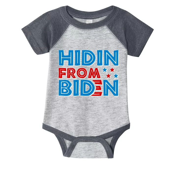 Hidin From Biden Pro Trump Funny Infant Baby Jersey Bodysuit