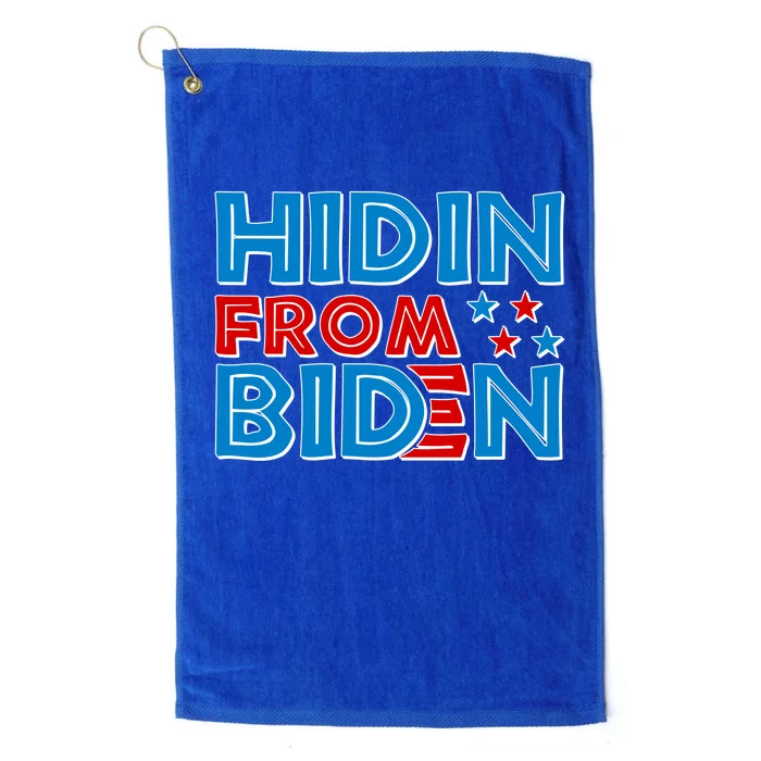 Hidin From Biden Pro Trump Funny Platinum Collection Golf Towel