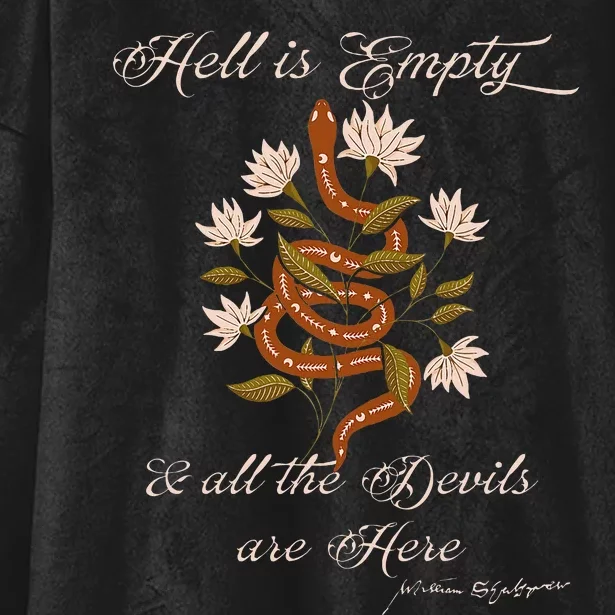 Hell Is Empty And All The Devils Are Here Shakespeare Hooded Wearable Blanket