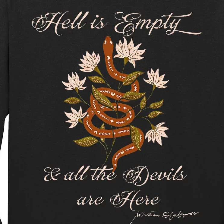 Hell Is Empty And All The Devils Are Here Shakespeare Tall Long Sleeve T-Shirt