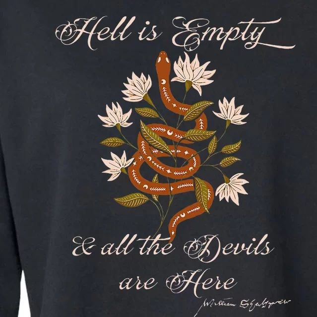 Hell Is Empty And All The Devils Are Here Shakespeare Cropped Pullover Crew