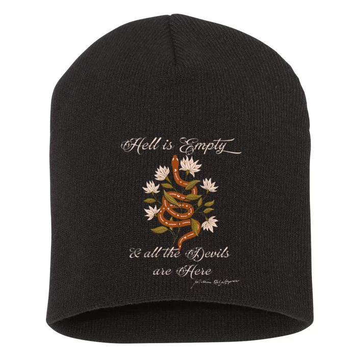 Hell Is Empty And All The Devils Are Here Shakespeare Short Acrylic Beanie