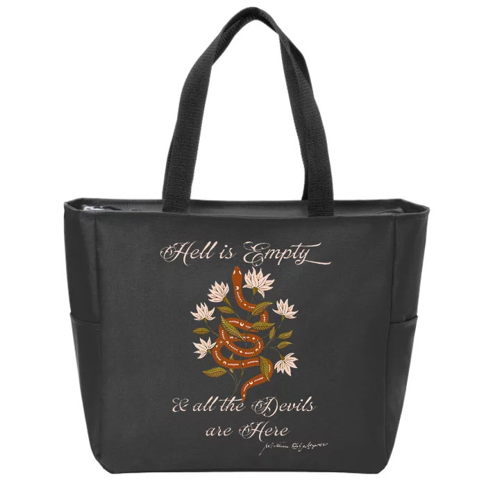 Hell Is Empty And All The Devils Are Here Shakespeare Zip Tote Bag