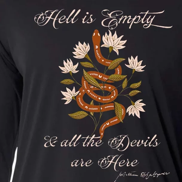 Hell Is Empty And All The Devils Are Here Shakespeare Meme Cooling Performance Long Sleeve Crew