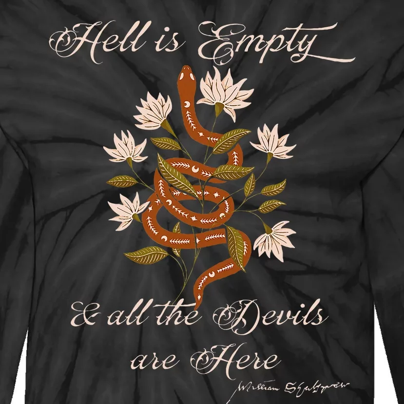 Hell Is Empty And All The Devils Are Here Shakespeare Meme Tie-Dye Long Sleeve Shirt