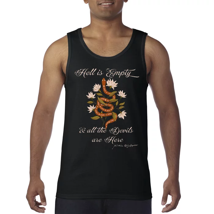 Hell Is Empty And All The Devils Are Here Shakespeare Meme Tank Top