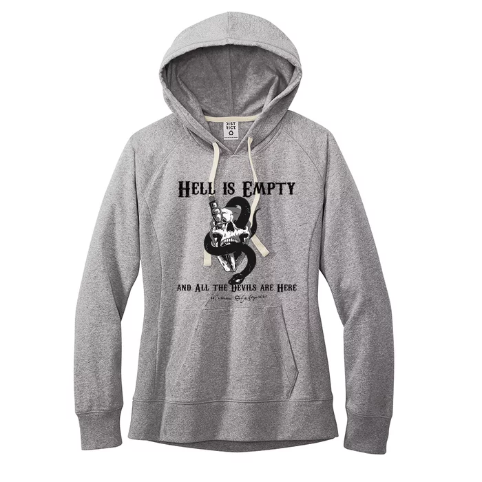 Hell Is Empty And All The Devils Are Here Shakespeare Meme Women's Fleece Hoodie