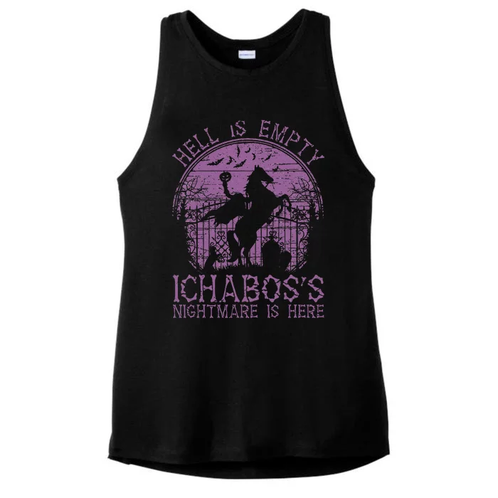 Hell Is Empty IchabodS Nightmare Headless Horseman Ladies Tri-Blend Wicking Tank