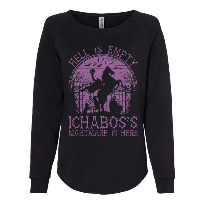 Hell Is Empty IchabodS Nightmare Headless Horseman Womens California Wash Sweatshirt