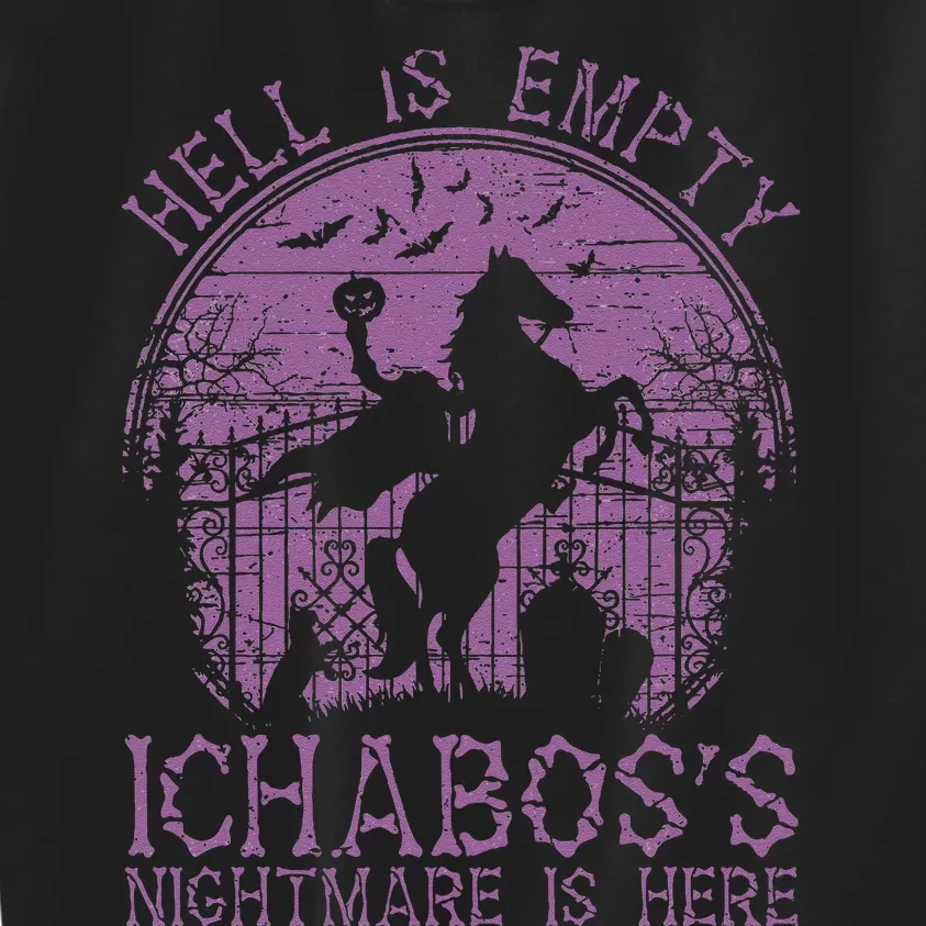 Hell Is Empty IchabodS Nightmare Headless Horseman Kids Sweatshirt