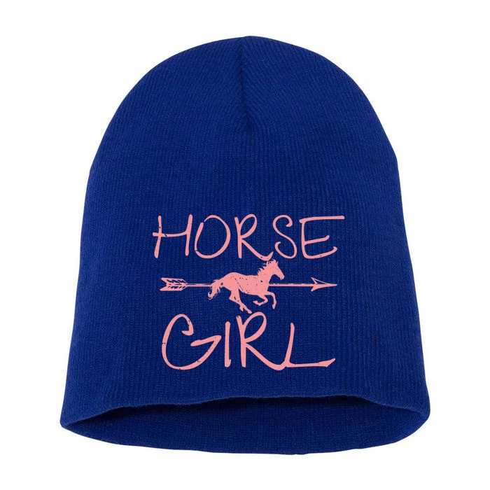 Horse Items For Little Jumping Horseback Riding Gift Cute Gift Short Acrylic Beanie