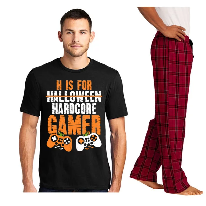 H Is For Hardcore Gamer Funny Halloween Gaming Pajama Set