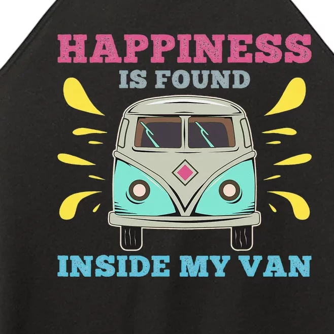 Happiness is Found Inside My Van Campers RV Camping Lovers Women’s Perfect Tri Rocker Tank