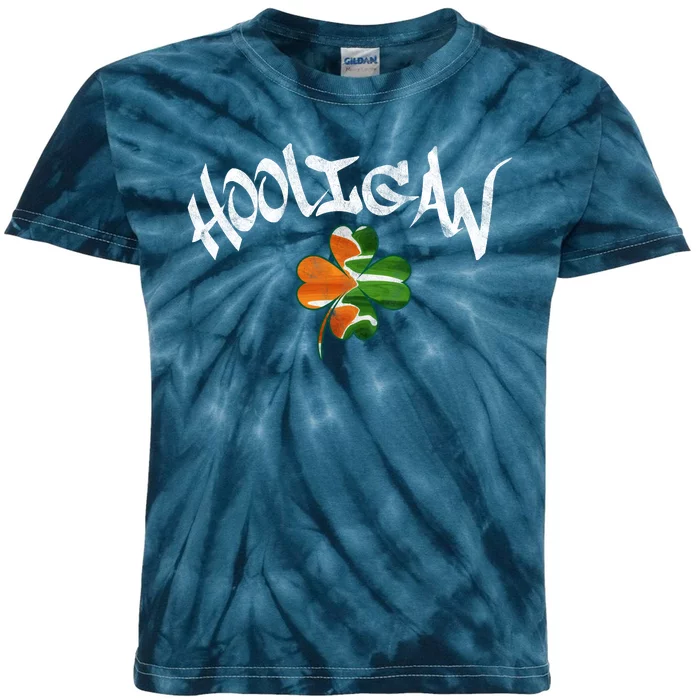 Hooligan Irish Flag St Patricks Day Kids Tie-Dye T-Shirt