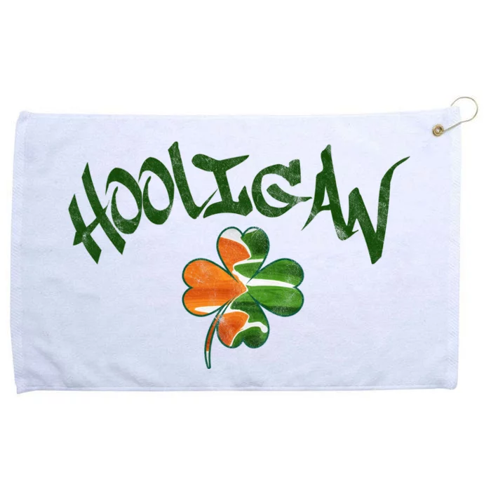 Hooligan Irish Flag St Patricks Day Grommeted Golf Towel