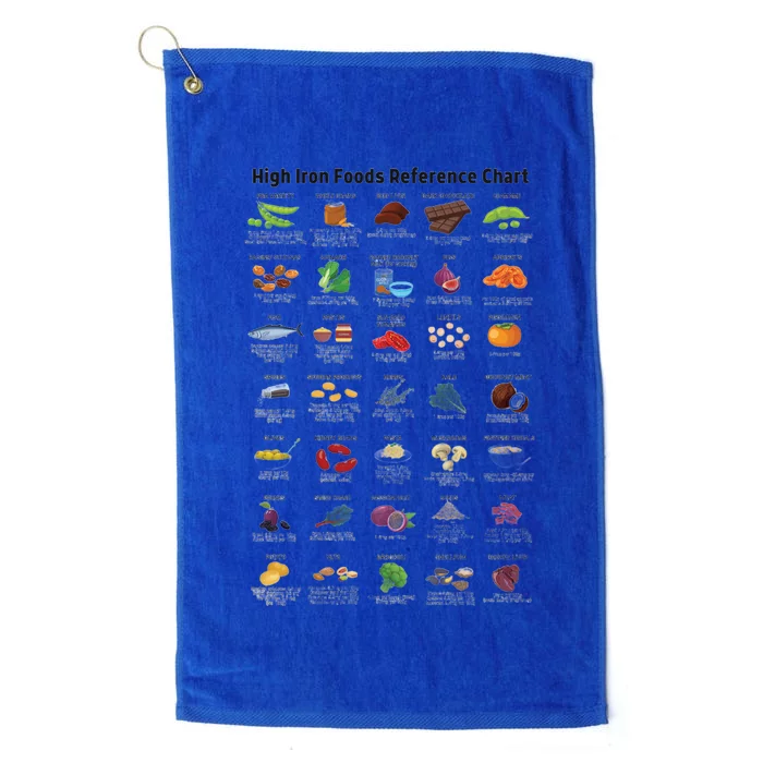 High Irons Food Reference Chart Platinum Collection Golf Towel