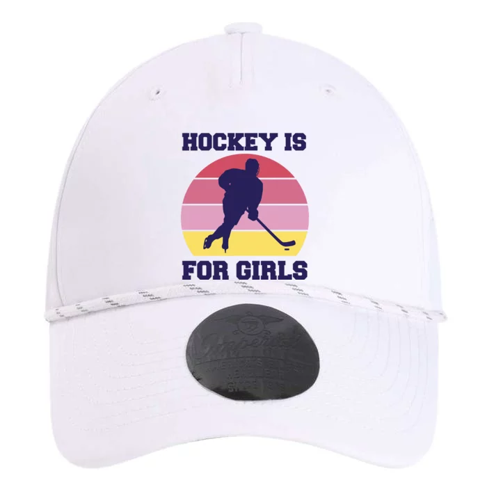 Hockey Is For Girls Retro Sunset Performance The Dyno Cap