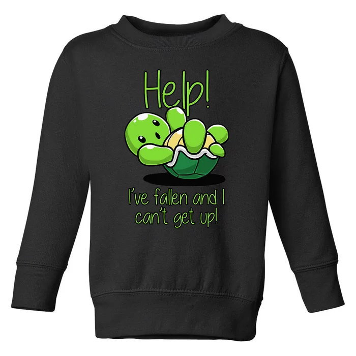 Help I've Fallen And I Can't Get Up Turtle Lovers Toddler Sweatshirt