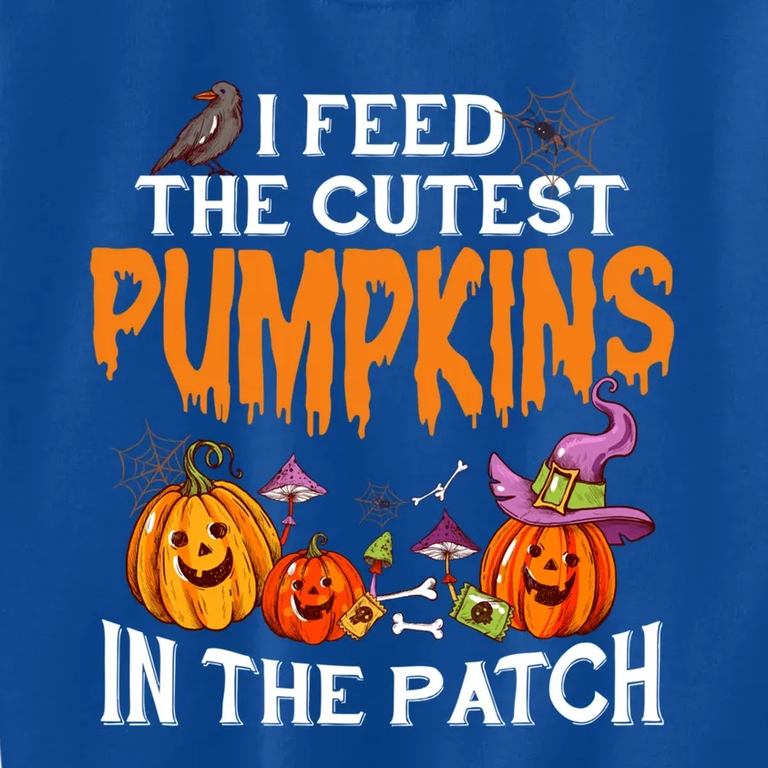 Halloween I Feed The Cutest Pumpkins In The Patch Gift Kids Sweatshirt