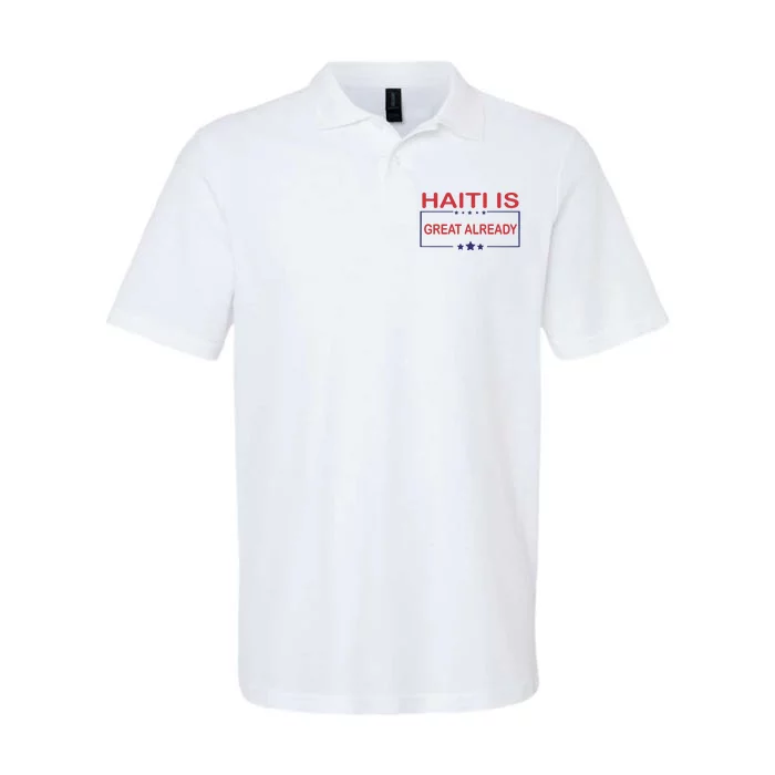 Haiti Is Great Already Haiti Pride Softstyle Adult Sport Polo