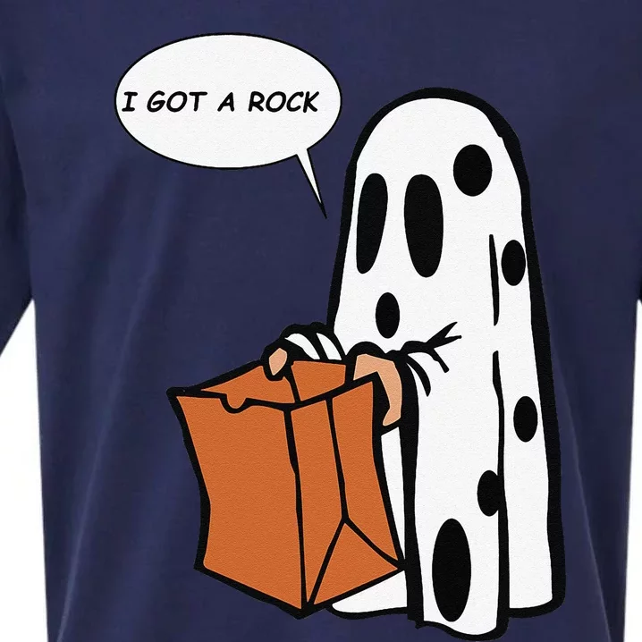 Halloween I Got A Rock Ghost Sueded Cloud Jersey T-Shirt