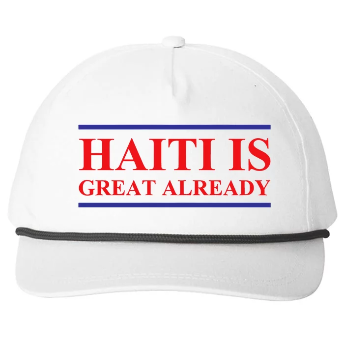 Haiti Is Great Alreadysupport Haiti Pride Snapback Five-Panel Rope Hat