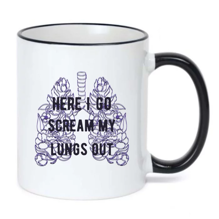 Here I Go Scream My Lungs Out Black Color Changing Mug