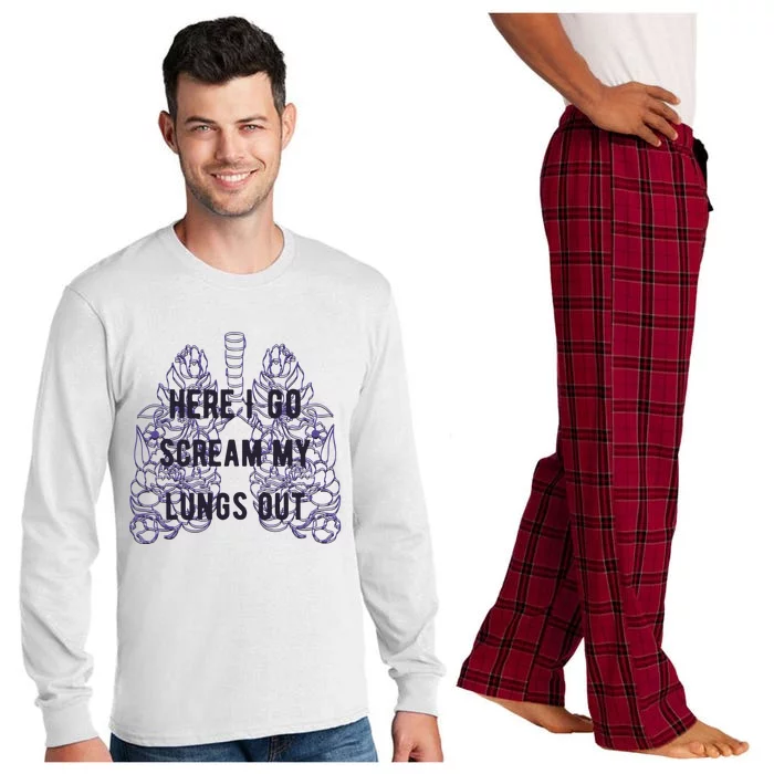 Here I Go Scream My Lungs Out Long Sleeve Pajama Set