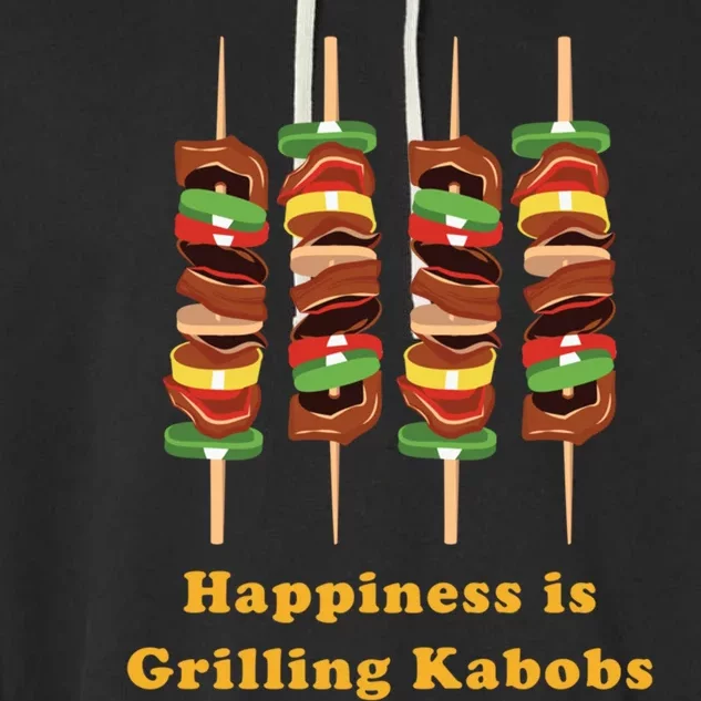 Happiness Is Grilling Kabobs Food Meat Chef Cook Culinary Cute Gift Garment-Dyed Fleece Hoodie