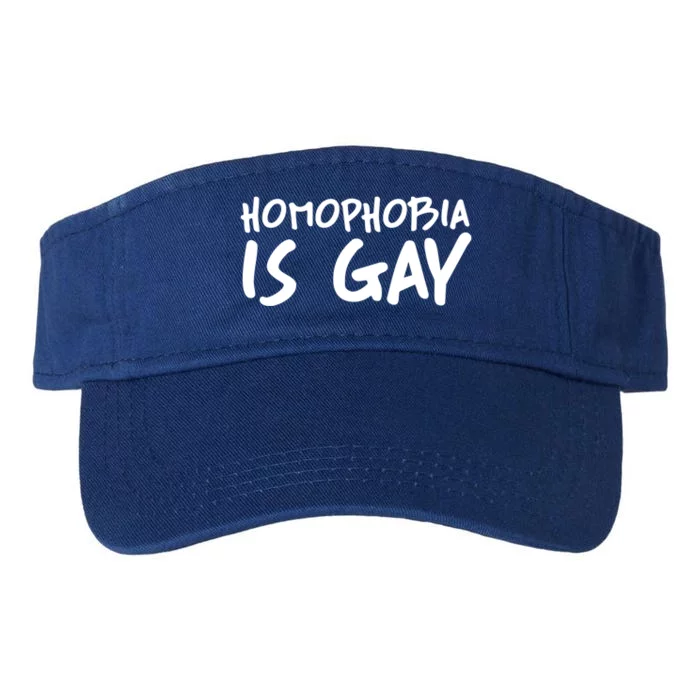 Homophobia Is Gay Funny Queer Lgbtq Ally Queer Pride Love Meaningful Gift Valucap Bio-Washed Visor