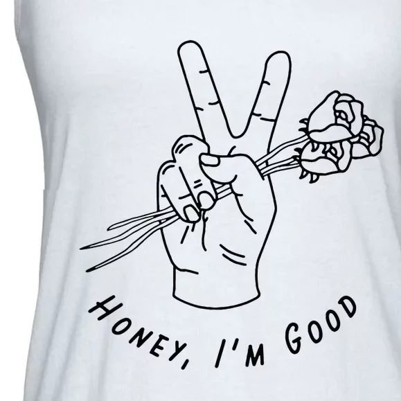 Honey IM Good Hand With Roses Ladies Essential Flowy Tank