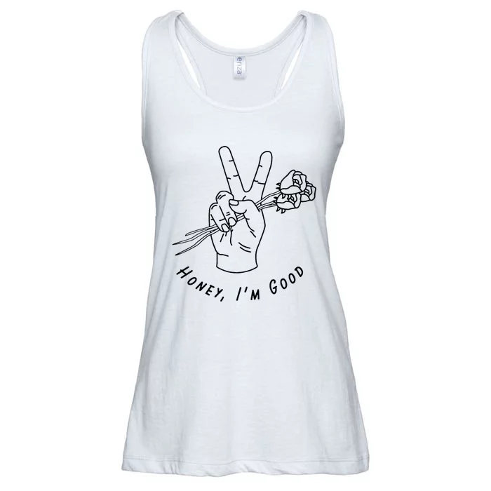 Honey IM Good Hand With Roses Ladies Essential Flowy Tank