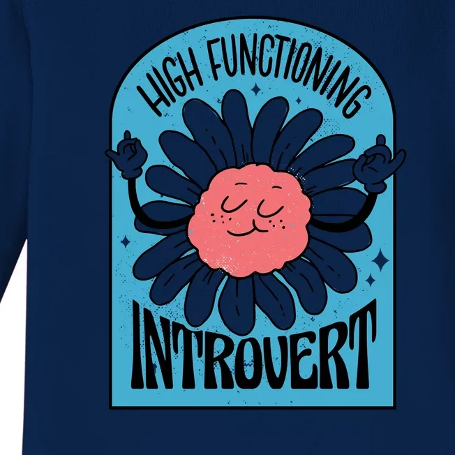 High Functioning Introvert Baby Long Sleeve Bodysuit