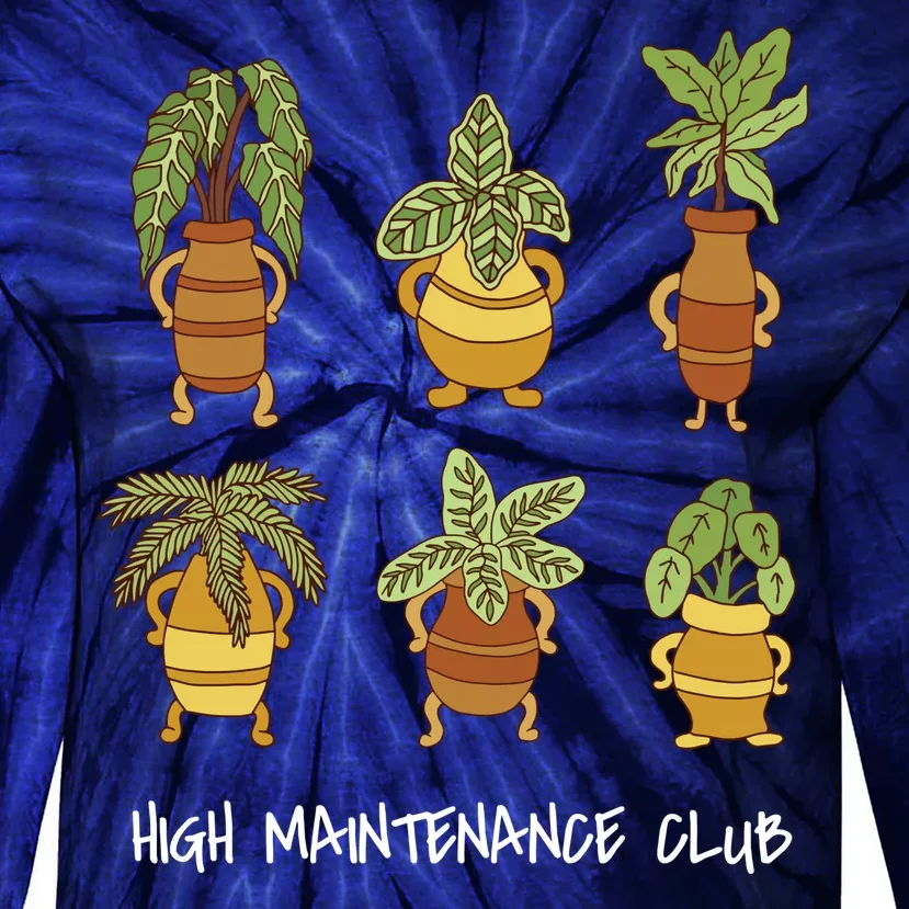 High Maintenance Club Plant Tie-Dye Long Sleeve Shirt