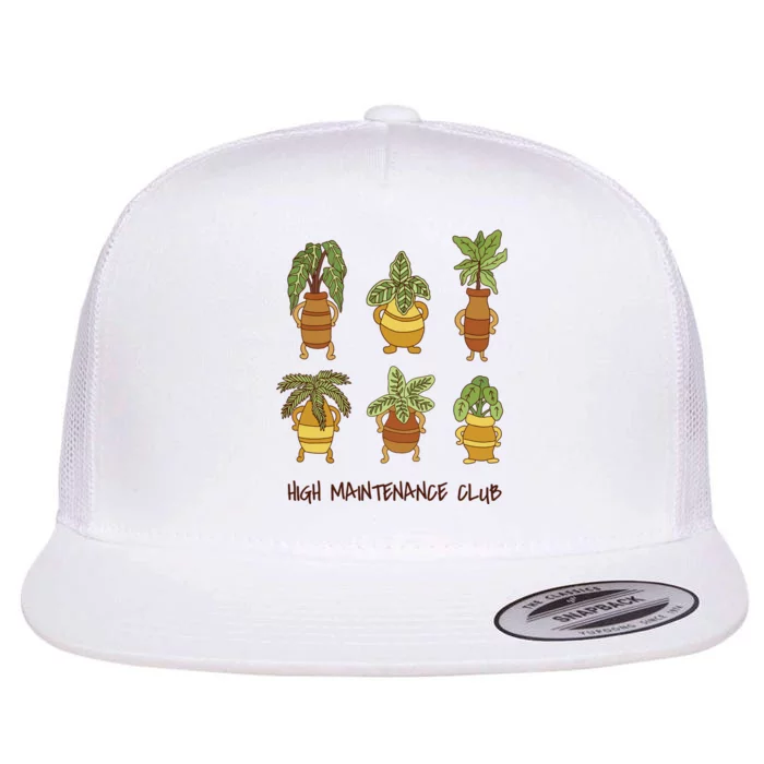 High Maintenance Club Plant Flat Bill Trucker Hat