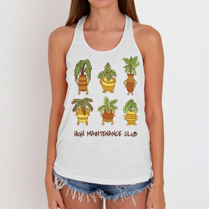 High Maintenance Club Plant Women's Knotted Racerback Tank