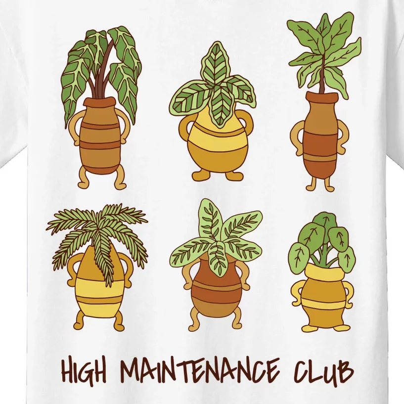 High Maintenance Club Plant Kids T-Shirt