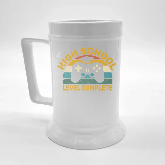 High School Grad Level Complete Front & Back Beer Stein