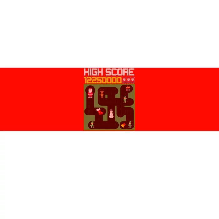 High Score 8-Bit Santa Game Ugly Christmas Bumper Sticker