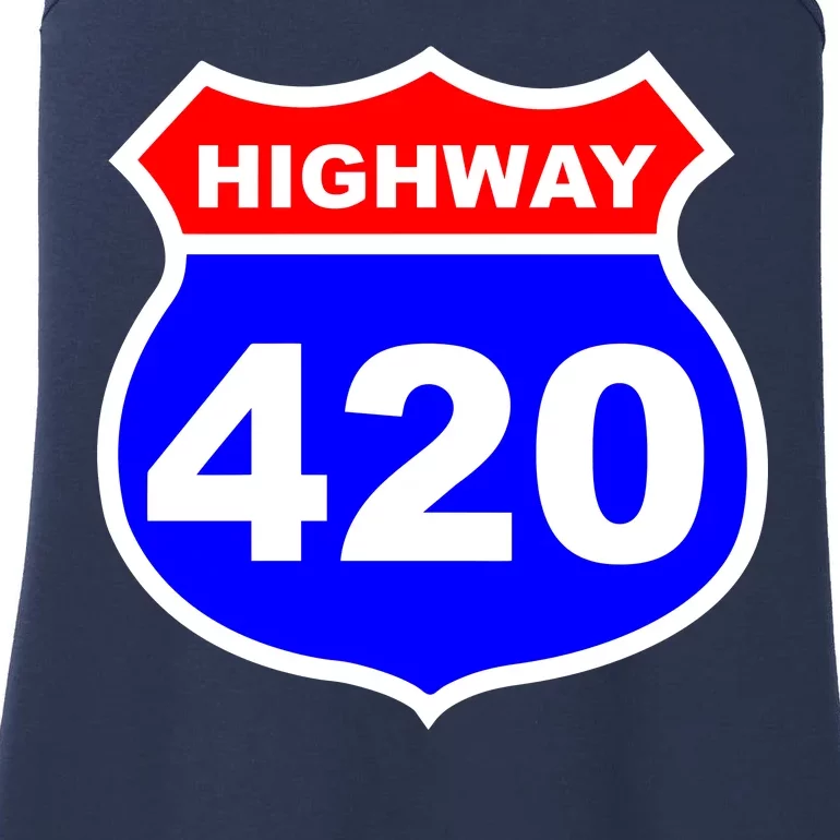 Highway 420 Sign Weed Ladies Essential Tank