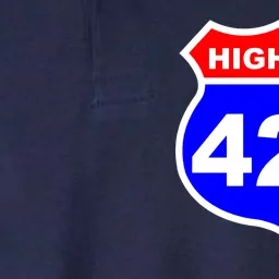 Highway 420 Sign Weed Softstyle Adult Sport Polo