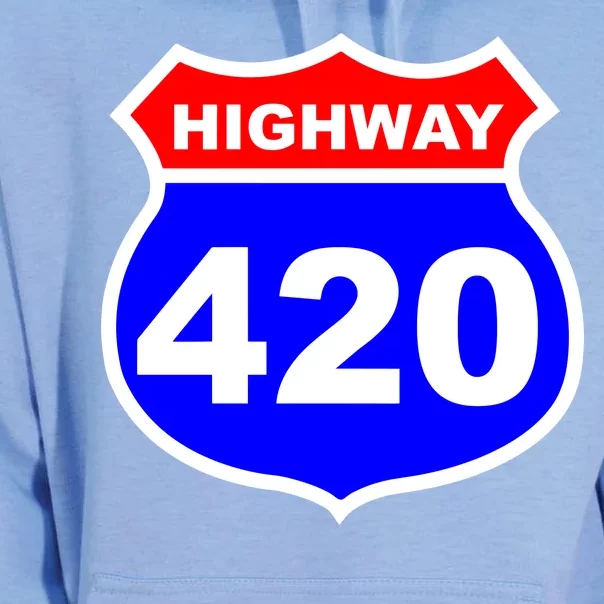 Highway 420 Sign Weed Unisex Surf Hoodie