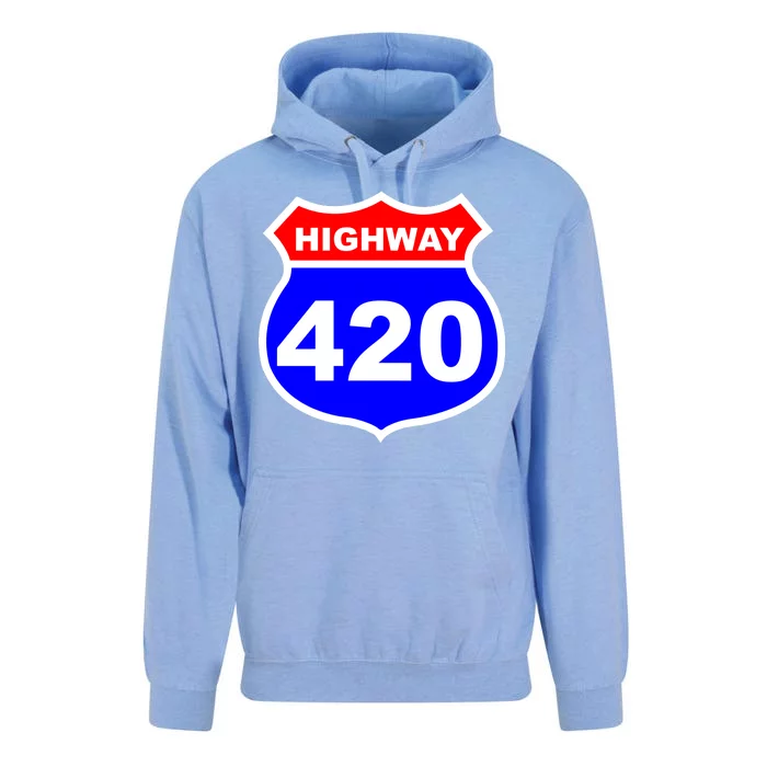 Highway 420 Sign Weed Unisex Surf Hoodie