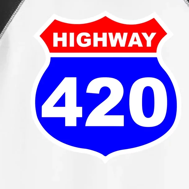 Highway 420 Sign Weed Toddler Fine Jersey T-Shirt