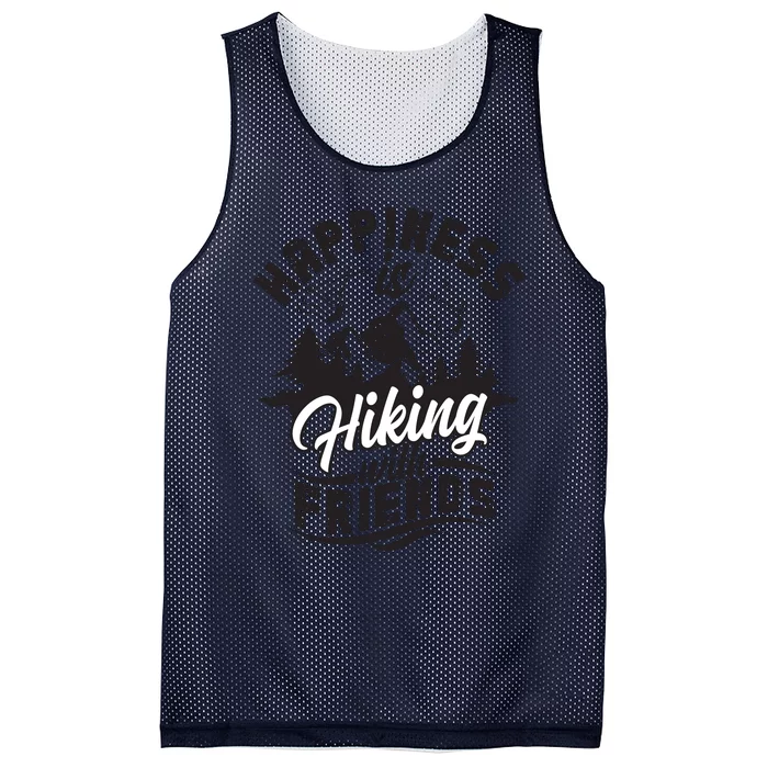 Happiness Is Hiking With Friends Mesh Reversible Basketball Jersey Tank