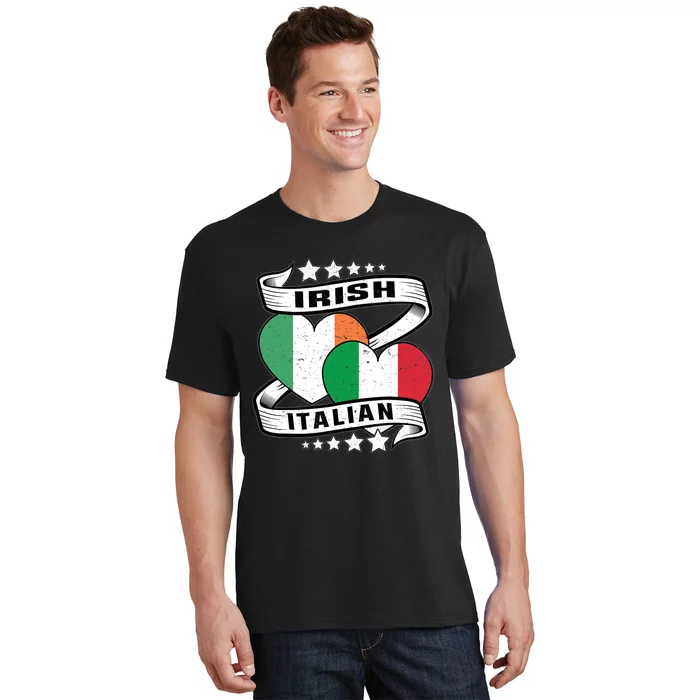 Half Irish Half Italian, Irish Italian Flag T-Shirt