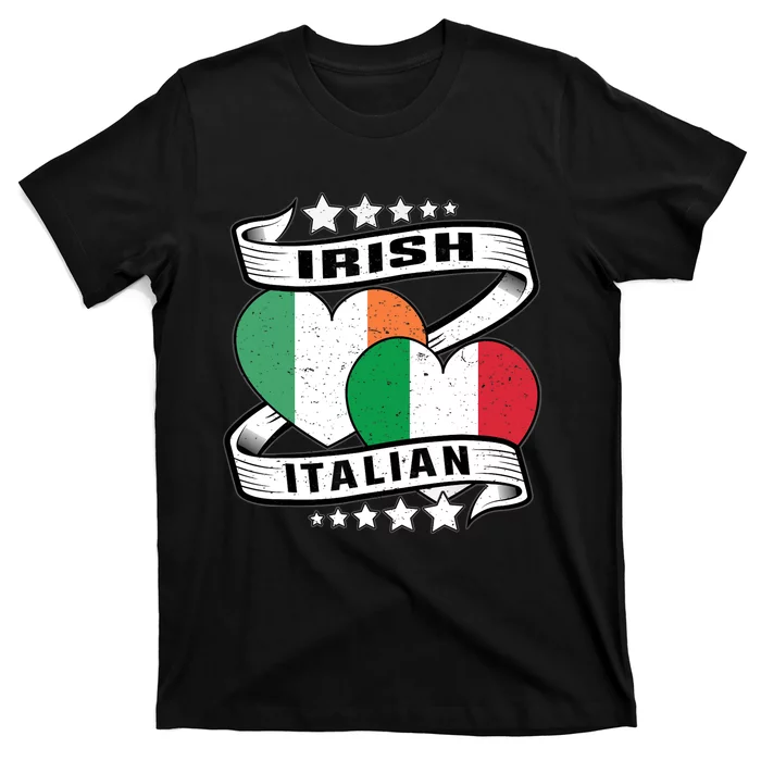 Half Irish Half Italian, Irish Italian Flag T-Shirt