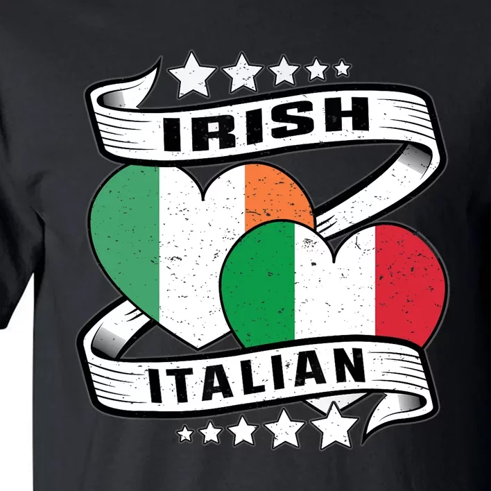 Half Irish Half Italian, Irish Italian Flag Tall T-Shirt