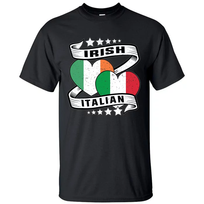 Half Irish Half Italian, Irish Italian Flag Tall T-Shirt