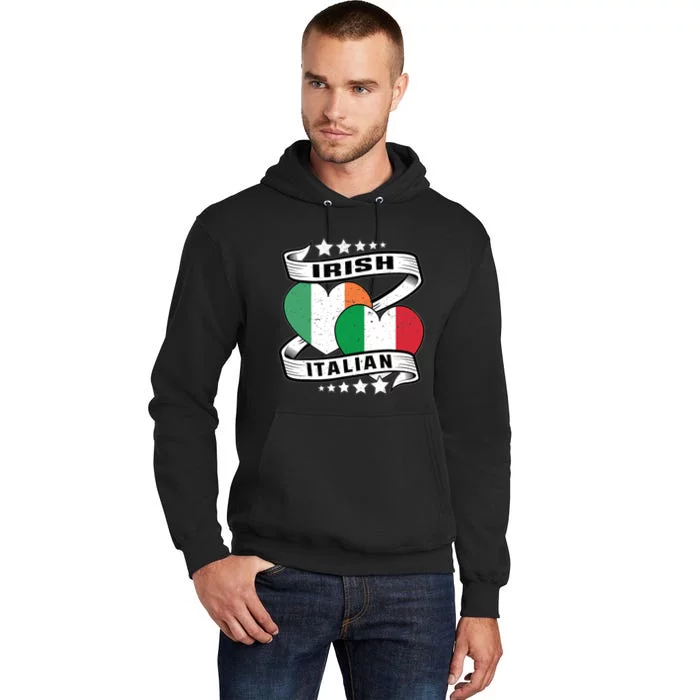 Half Irish Half Italian, Irish Italian Flag Tall Hoodie